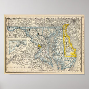 Maryland, DC, and Delaware Poster