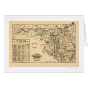 Maryland & Delaware Railroad Map 1876