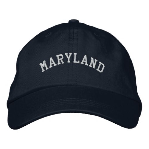Maryland Embroidered Basic Cap Navy Blue