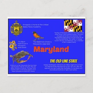 Maryland Facts Postcard