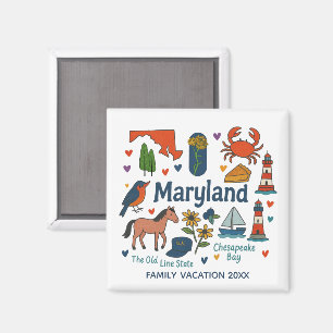 Maryland Family Trip Keepsake Personalized Magnet