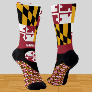 Maryland, fashion, Maryland flag, patriotic Socks