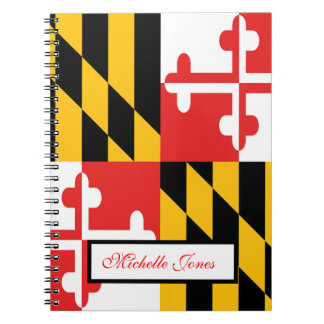 Maryland Flag Add Your Name Homeschool Notebook