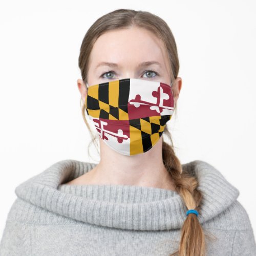 Maryland Flag Adult Cloth Face Mask