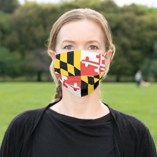 Maryland Flag Adult Cloth Face Mask