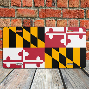 Maryland Flag & America States, USA travel /Sports License Plate