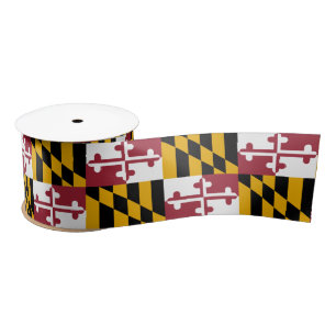 Maryland Flag & America States USA travel/sports Satin Ribbon