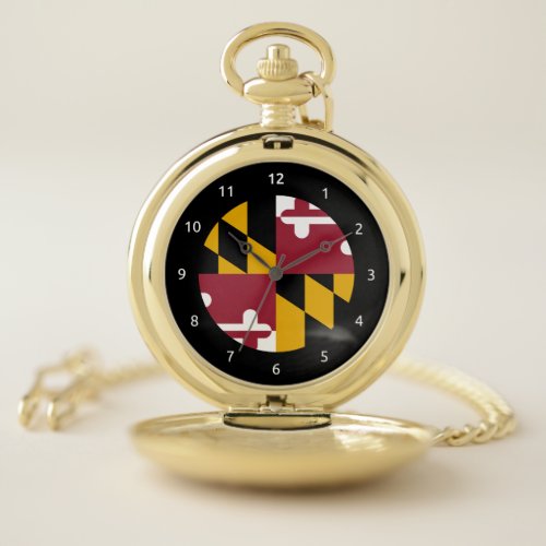 Maryland flag American state flag Pocket Watch