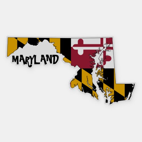 Maryland Flag and State Sticker