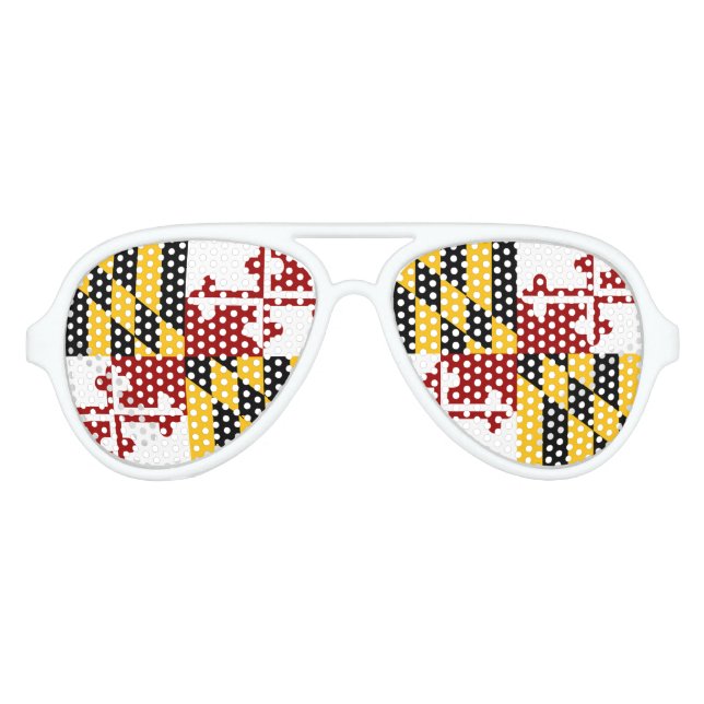 Maryland flag aviator sunglasses (Front)