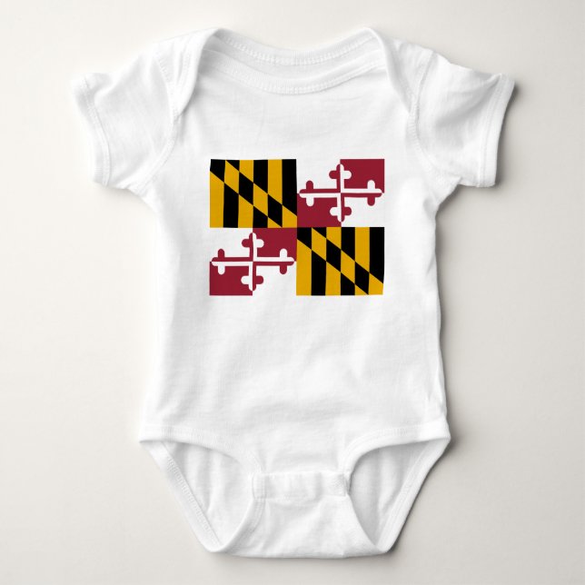 Maryland Flag Baby Bodysuit (Front)