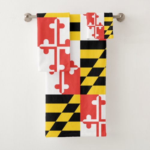 Maryland Flag Bath Towel Set