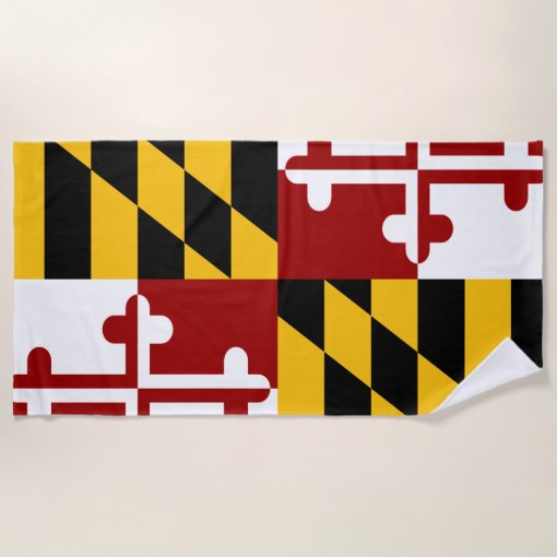 Maryland flag beach towel | Zazzle