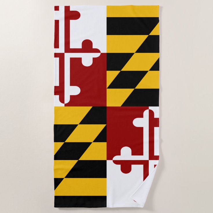 Maryland flag beach towel | Zazzle