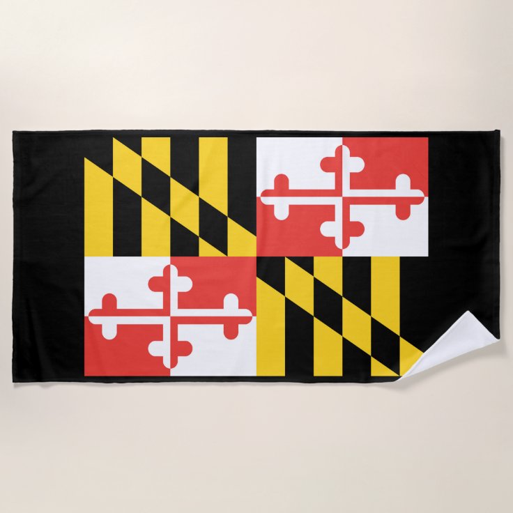 Maryland Flag Beach Towel | Zazzle