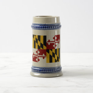 Maryland flag beer stein