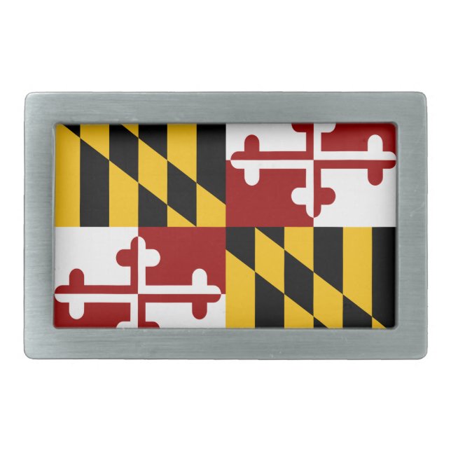Maryland flag belt buckle (Front)