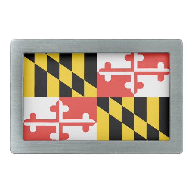 Maryland Flag Belt Buckle (Front)