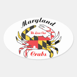 Maryland flag blue crab car decal sticker