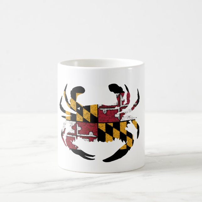 Maryland Flag Blue Crab  Coffee Mug (Center)