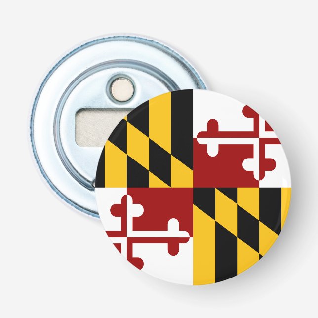 Maryland flag bottle opener (Front)