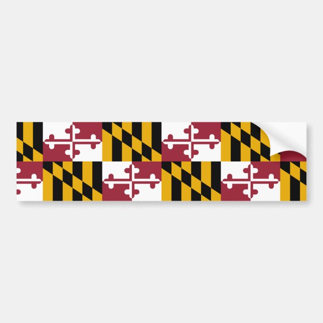 Maryland Flag Bumper Sticker (Front)