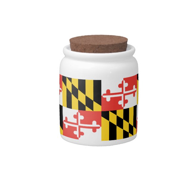 Maryland Flag Candy Jar (Front)