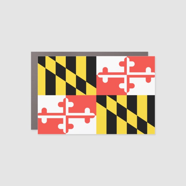 Maryland Flag Car Magnet (Front)