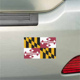 Maryland flag car magnet