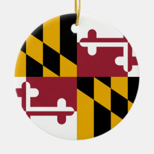 Maryland Flag Ceramic Ornament