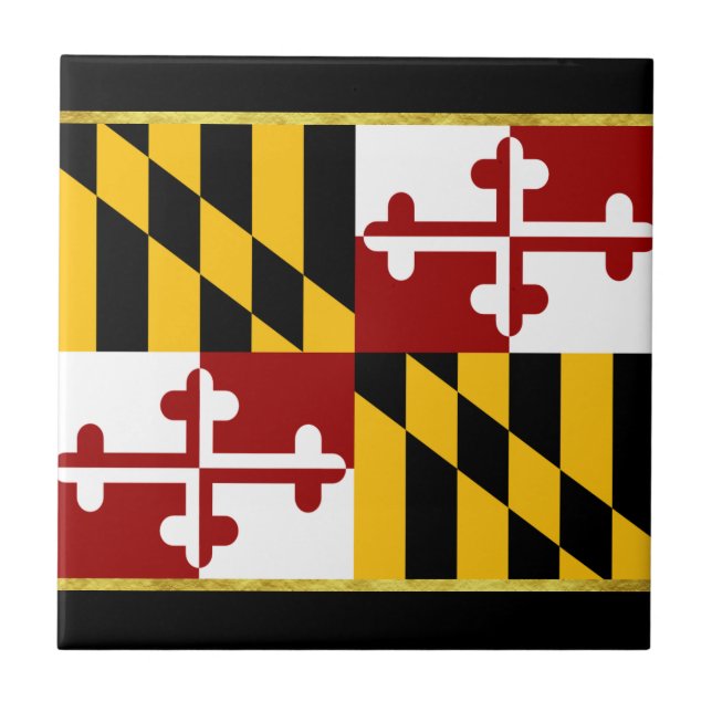 Maryland flag ceramic tile (Front)