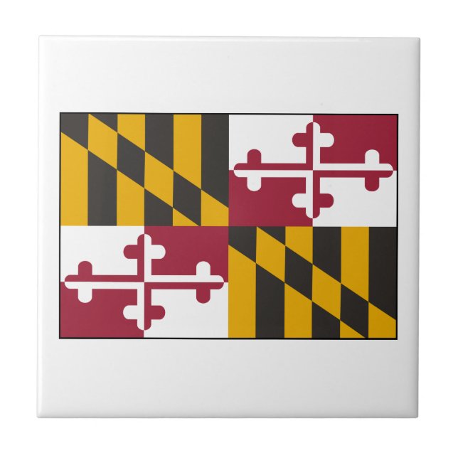 Maryland Flag Ceramic Tile (Front)