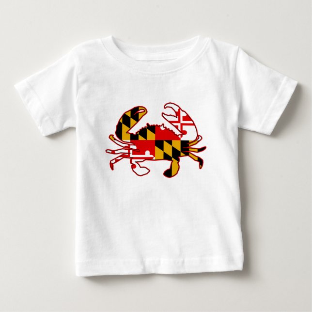 Maryland Flag Crab Baby T-Shirt (Front)