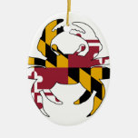 Maryland Flag Crab Ceramic Ornament at Zazzle
