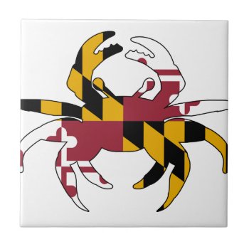Maryland Flag Crab Ceramic Tile by HomeWithRachelDiane at Zazzle