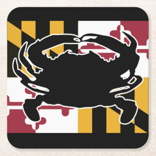 Maryland Flag/Crab coaster