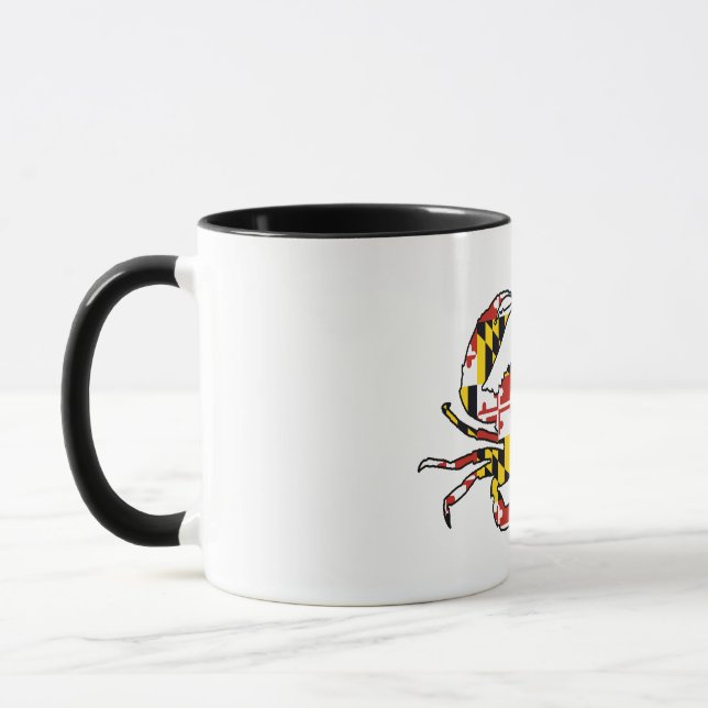 Maryland flag crab coffee cup mug (Left)