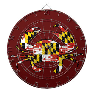 Maryland flag crab dart board