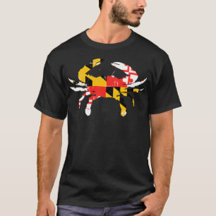 Maryland Flag Crab Distressed 1 T-Shirt