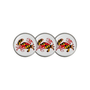 Maryland Flag Crab Golf Ball Marker