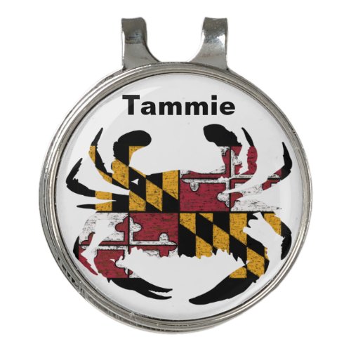 Maryland Flag Crab Golf Ball Marker Hat Clip