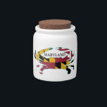 Maryland Flag Crab Jar<br><div class="desc">Great for cookies, sugar, flour, or storing just about anything!</div>
