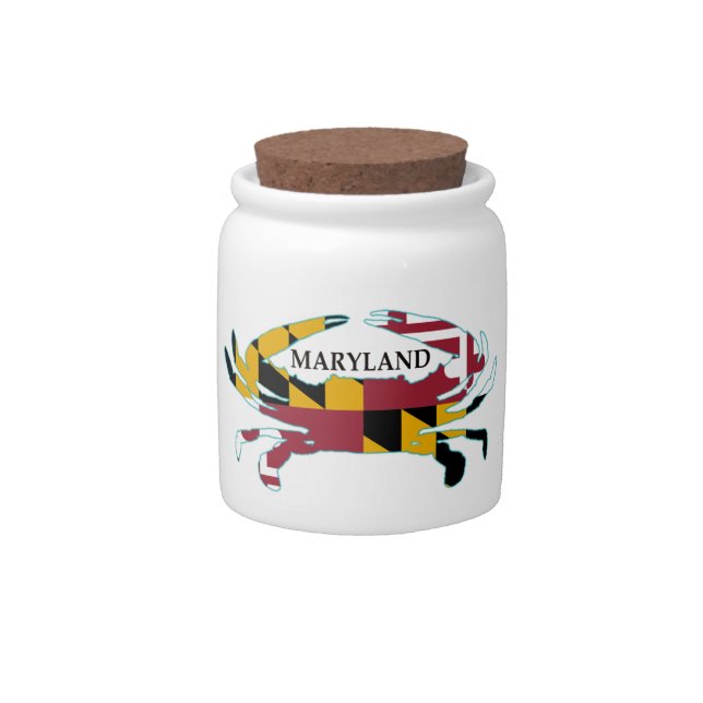 Maryland Flag Crab Jar (Front)