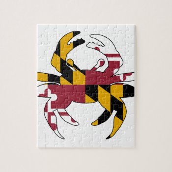 Maryland Flag Crab Jigsaw Puzzle by HomeWithRachelDiane at Zazzle