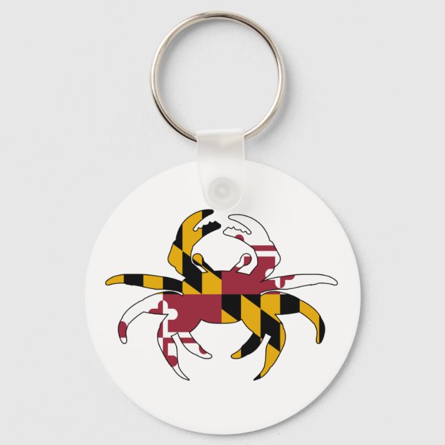 Maryland Flag Crab Keychain (Front)