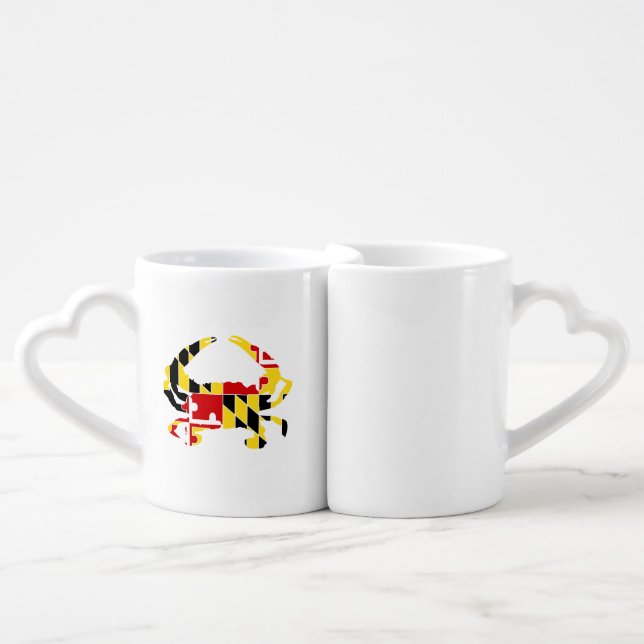 Maryland Flag Crab Lovers' Mug Set (Front Nesting)