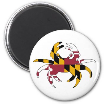 Maryland Flag Crab Magnet by HomeWithRachelDiane at Zazzle