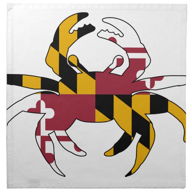 Maryland Flag Crab Napkin (Front)