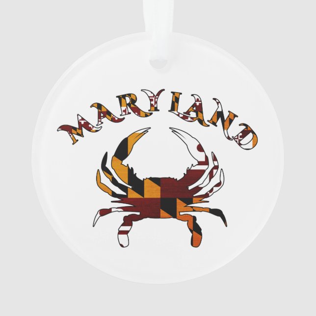 Maryland Flag Crab Ornament (Back)