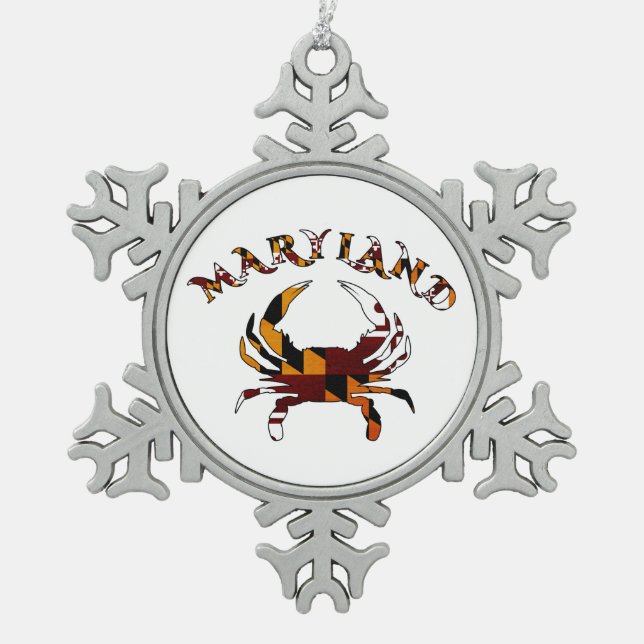 Maryland Flag Crab Ornament (Front)